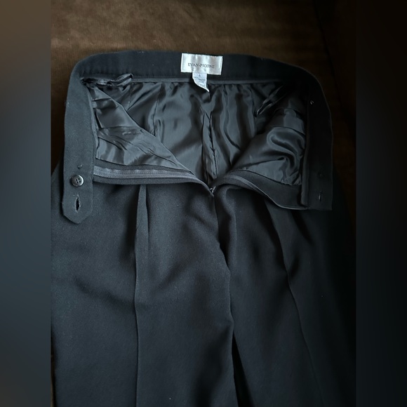 Evan Picone Black Vintage Dress Pants. High Waisted Pleated In Front Lined Sz 4 - Picture 5 of 11